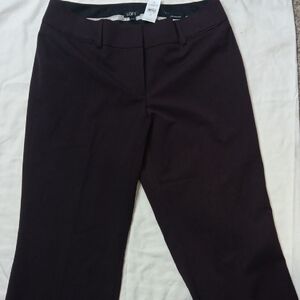 LOFT Women's Dark Purple Cropped Pants